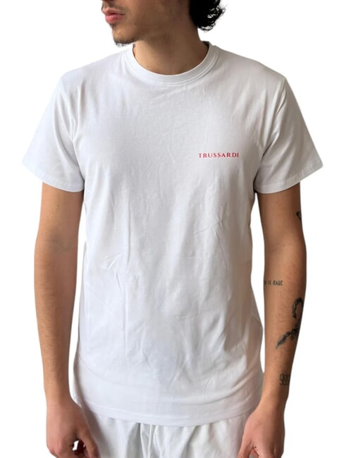 TRUSSARDI BRUSH  Tricou cu mânecă scurtă alb - tricou