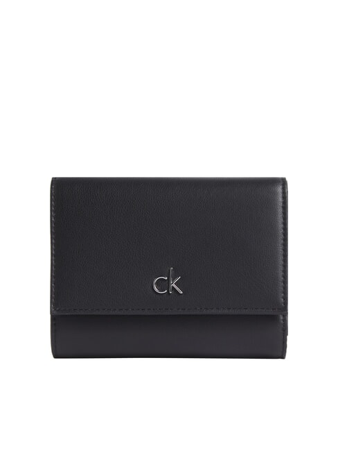 CALVIN KLEIN CK RE-LOCK Portofel mediu pe negru - Portofele femei