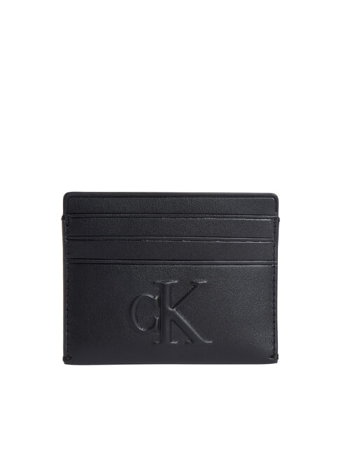CALVIN KLEIN CKJ SCULPTED IMPRESS Suport plat pentru carduri de credit pe negru - Portofele bărbați