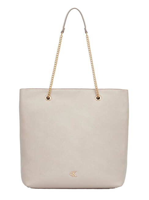 CALVIN KLEIN CKJ MINIMAL MONOGRAM Geantă de cumpărături cu mâner de lanț castel - Genți femei