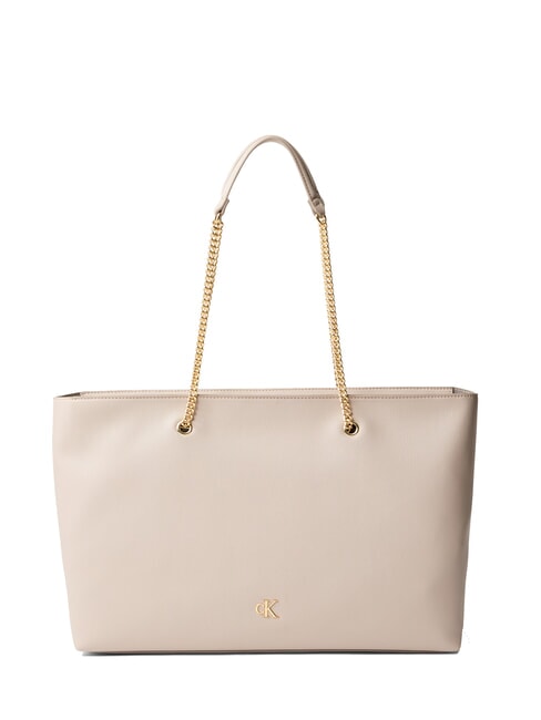 CALVIN KLEIN CKJ MINIMAL MONOGRAM Geantă de cumpărături cu mâner de lanț castel - Genți femei