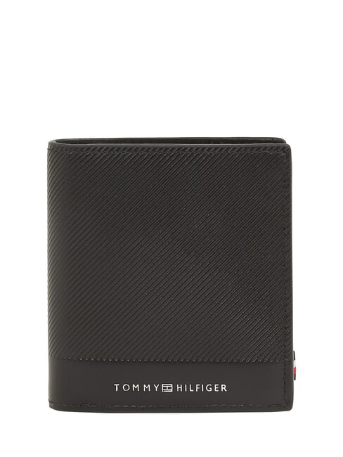 TOMMY HILFIGER TH FOUNDATION Portofel din piele negru - Portofele bărbați