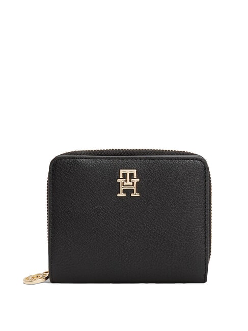TOMMY HILFIGER TH DISTINCT Portofel mic cu fermoar negru - Portofele femei