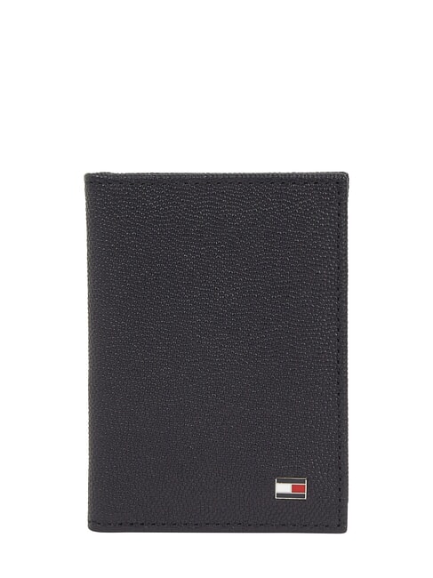 TOMMY HILFIGER TH FLAG  Portofel vertical din piele albastru spațial/negru - Portofele bărbați