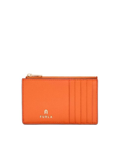 FURLA CAMELIA Portofel plat din piele paprika - Portofele femei