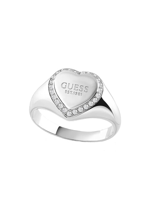 GUESS FINE HEART Inel cu inimă și cristale SILVER - Inele