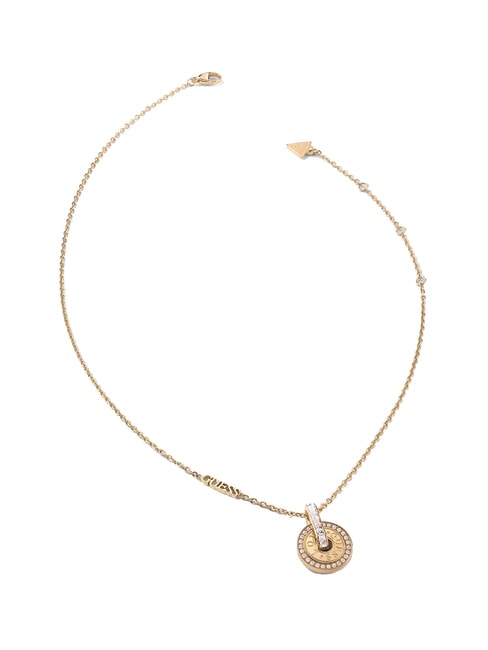 GUESS LOVE Colier cu farmec circular aur - Lănțișoare