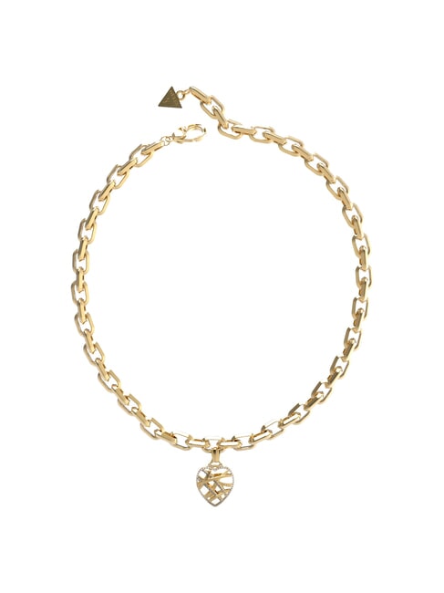 GUESS HEART CAGE Colier cu lanț și inimă aur galben - Lănțișoare