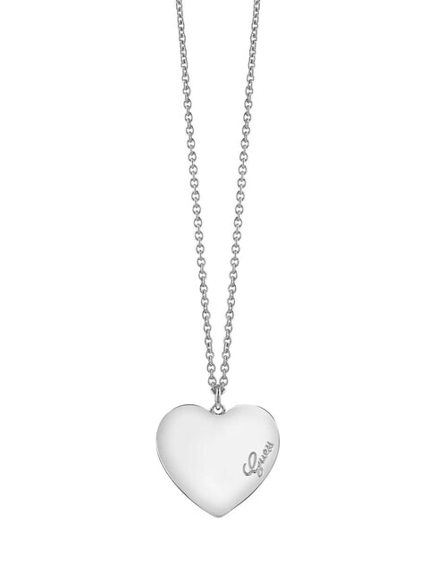 GUESS HEARTBEAT Colier cu inimă plată argint - Lănțișoare