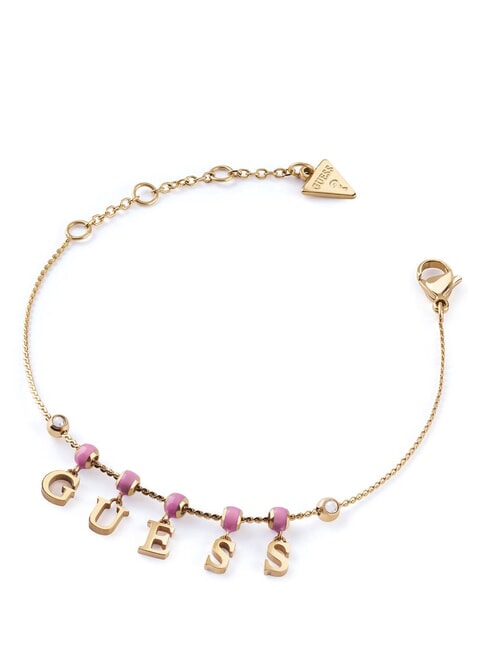 GUESS ARM PARTY Bratara cu brelocuri aur galben/roz - Brățări