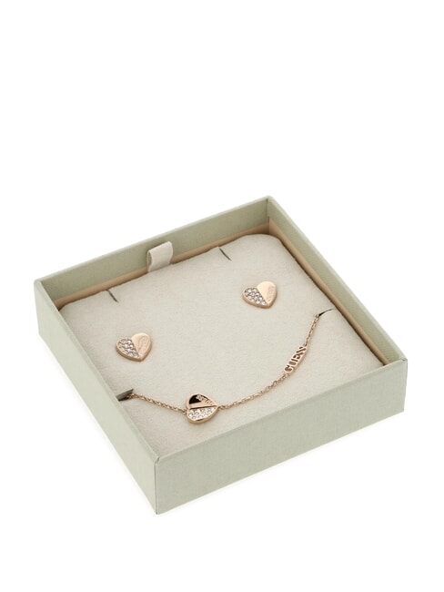 GUESS LOVELY GIFT BOX Brățară + cercei ROSE GOLD - Cercei