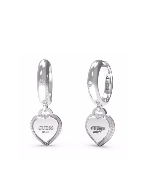 GUESS FINE HEART Cercei cu pandantiv SILVER - Cercei