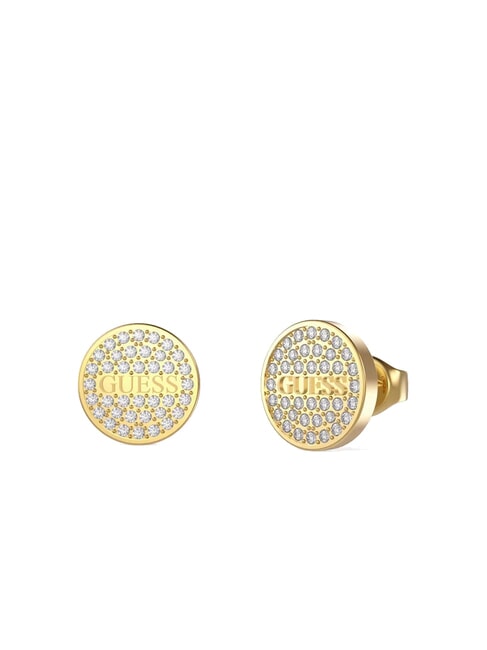 GUESS STUDS PARTY Cercei cu șurub și logo și zirconiu aur galben - Cercei