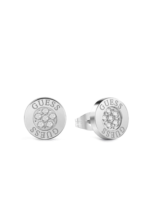 GUESS STUDS PARTY Cercei circulari cu zirconiu SILVER - Cercei