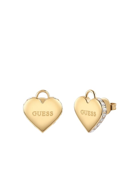 GUESS FALLING IN LOVE Cercei cu lacăt de inimă aur galben - Cercei