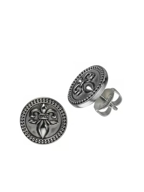GUESS KNIGHT FLOWER Cercei cu efect antic SILVER - Cercei