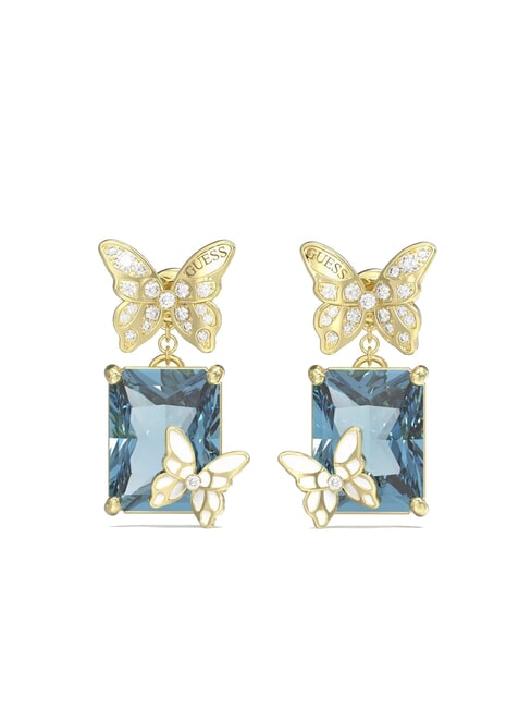 GUESS CHRYSALIS Cercei cu fluture și cristal auriu-galben/aq bohemica - Cercei
