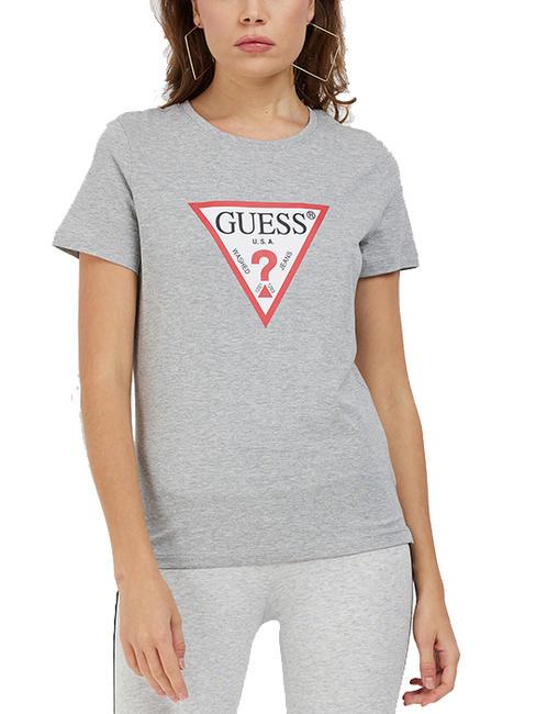 GUESS ORIGINAL LOGO Tricou cu logo gri melange deschis m - tricou