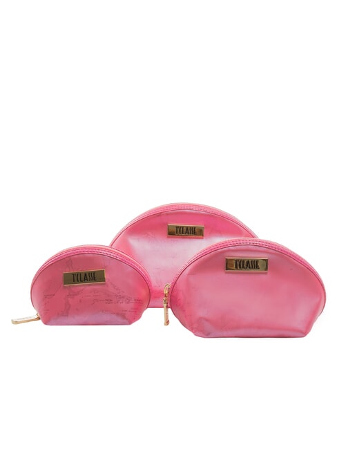 ALVIERO MARTINI PRIMA CLASSE GEO Set de trei pungi matrioșka roz cu bule - Genți plic și truse