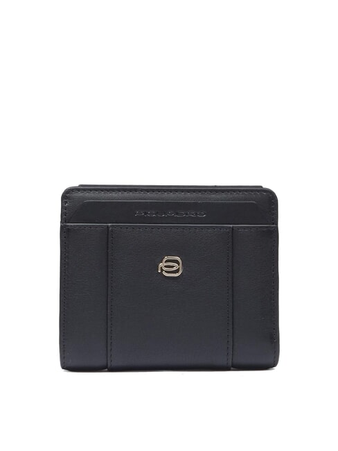 PIQUADRO CIRCLE Portofel compact din piele negru - Portofele femei