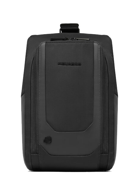PIQUADRO S140 Rucsac pentru iPad cu un singur umăr, din material reciclat negru - Rucsacuri pentru laptop