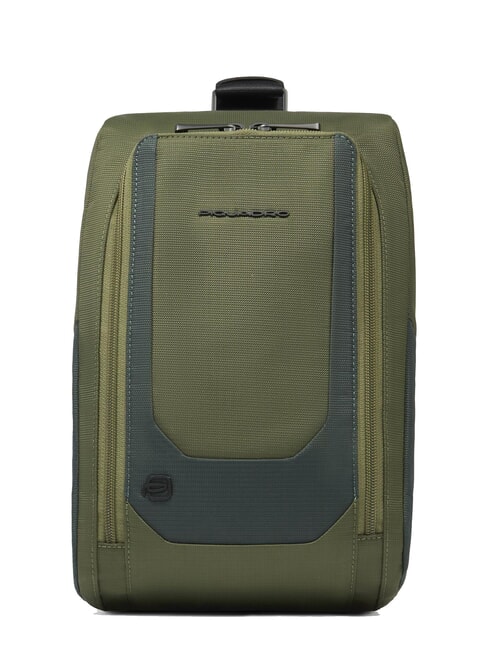 PIQUADRO S140 Rucsac pentru iPad cu un singur umăr, din material reciclat VERDE - Rucsacuri pentru laptop