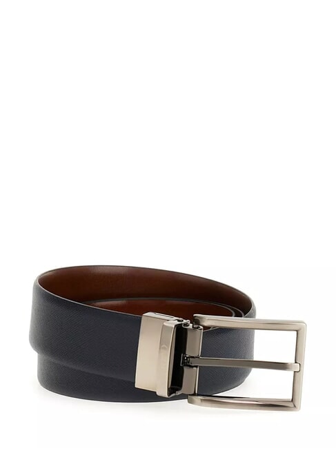 GUESS CASUAL Curea reversibilă negru/maro închis - Curele