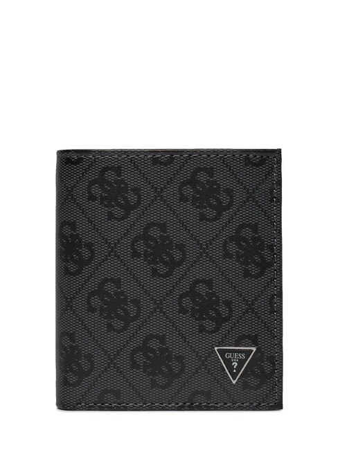 GUESS MILANO  Portofel vertical din piele BLACK - Portofele bărbați
