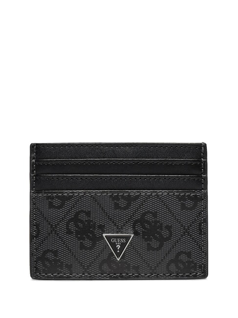 GUESS MILANO  Portcard plat din piele BLACK - Portofele bărbați