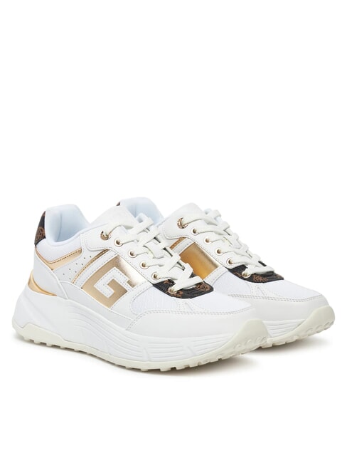 GUESS FONZI Adidași de alergare Alb / maro - Pantofi femei
