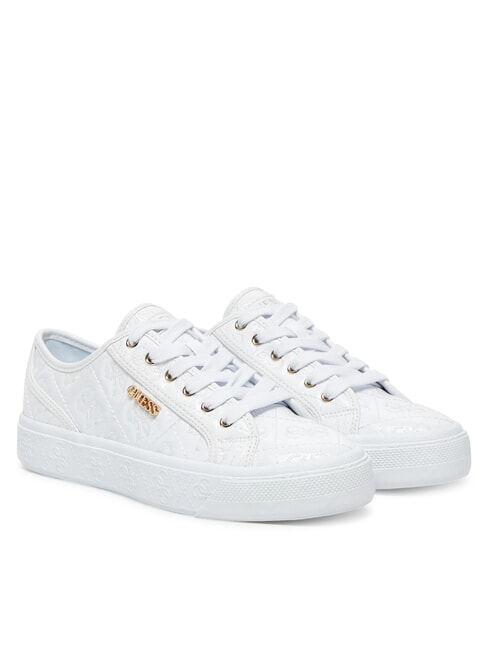 GUESS JLOVE Adidași strălucitori alb - Pantofi femei