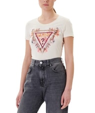 GUESS TRIANGLE FLOWERS Tricou elastic cu imprimeu - tricou