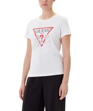 GUESS PEARLS LOVE TRIANGLE Tricou cu imprimeu și aplicații - tricou