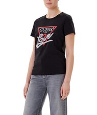 GUESS PEARLS LOVE TRIANGLE Tricou cu imprimeu și aplicații - tricou
