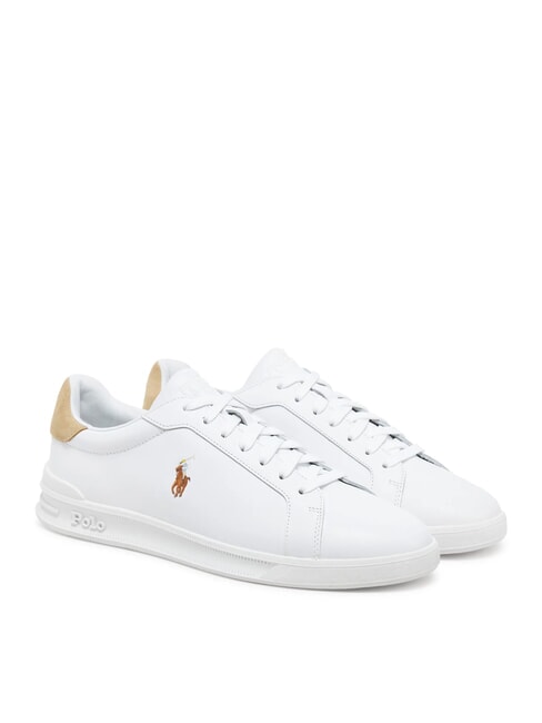 RALPH LAUREN HERITAGE COURT II  Adidași din piele alb / bleumarin pp - Pantofi bărbați