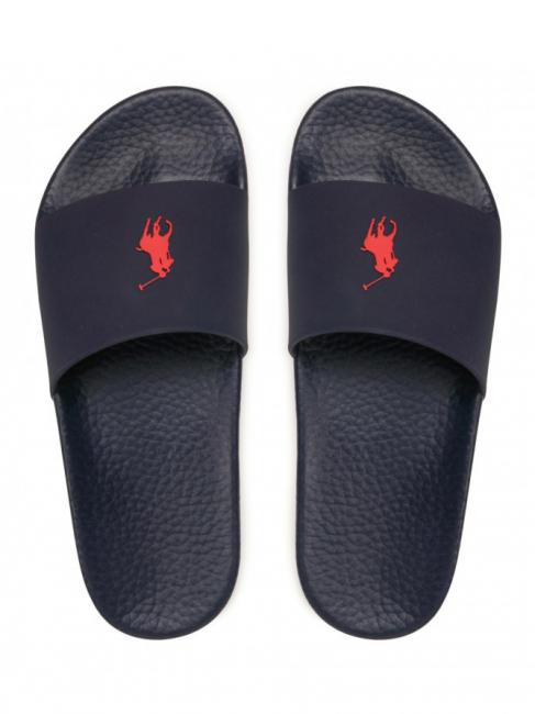 RALPH LAUREN POLO SLIDE Papuci bleumarin / roșu pp - Pantofi unisex