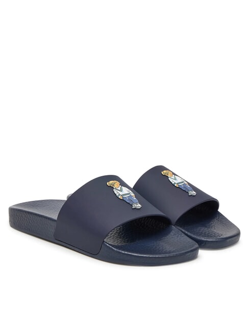 RALPH LAUREN POLO SLIDE Papuci urs Heritage - bleumarin - Pantofi unisex