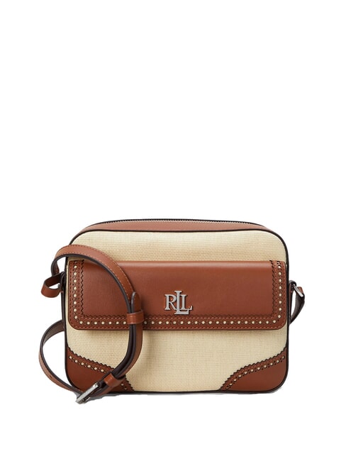 RALPH LAUREN MARCY Geantă de paie pentru cameră cu buzunar natural deschis/bronz Lauren - Genți femei