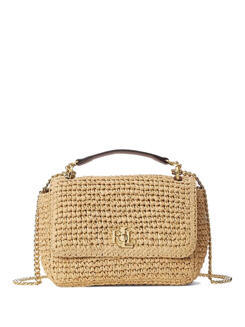 RALPH LAUREN SOPHEE 22 Geantă de paie convertibilă bronz natural/lauren - Genți femei
