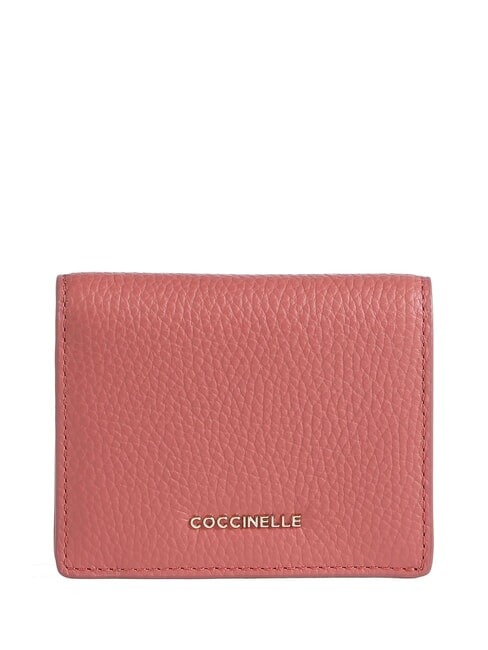 COCCINELLE METALLIC SOFT  Portofel mic din piele oală - Portofele femei