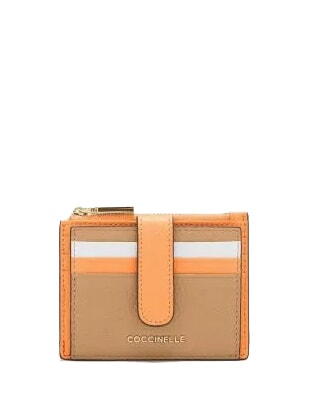 COCCINELLE METALLIC TRICOLOR Suport card din piele cu portmonee fr.be/sun/bri.w - Portofele femei