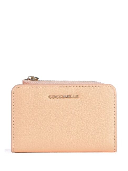 COCCINELLE METALLIC SOFT Suport card din piele răsărit - Portofele femei