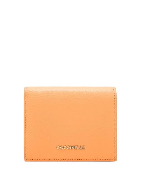 COCCINELLE METALLIC SOFT Portofel mic din piele răsărit - Portofele femei
