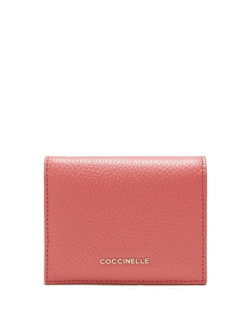COCCINELLE METALLIC SOFT Portofel mic din piele oală - Portofele femei