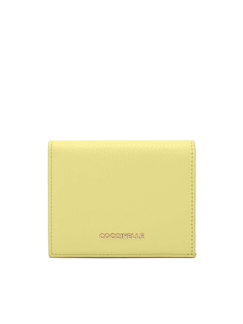 COCCINELLE METALLIC SOFT Portofel mic din piele spălat de var - Portofele femei