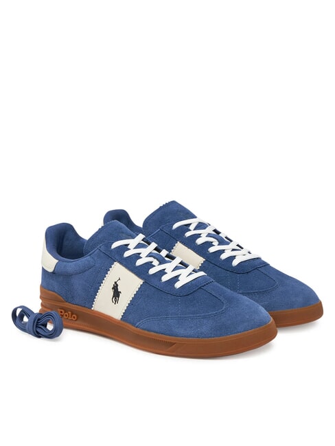 RALPH LAUREN HERITAGE Adidași din piele bleumarin deschis/crem - Pantofi bărbați