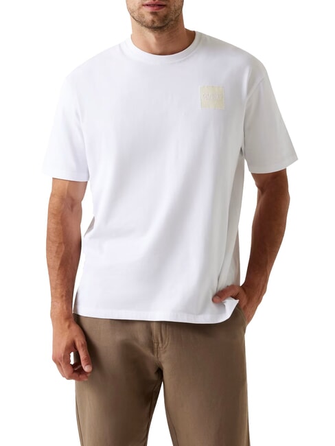 GUESS PATCH AT CHEST  Tricou de bumbac alb purpuriu - tricou