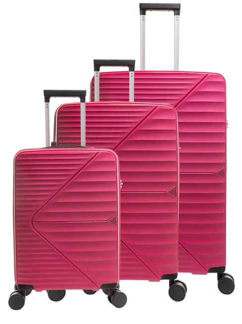 LESAC AIR FLOW Set de 3 cărucioare: cabină, mediu, mare roșu piersică - Set trolere