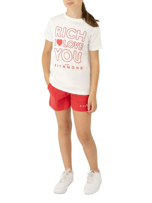 JOHN RICHMOND CICAM Complet cu tricou și pantaloni scurți Bermuda alb/roșu - Treninguri pentru copii