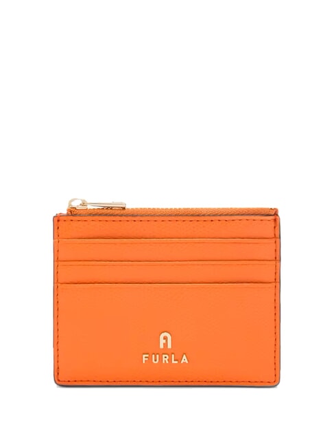 FURLA CAMELIA Suport card din piele / poseta pentru monede paprika - Portofele femei